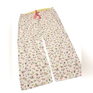 Xhilaration Floral Pajama Pants with Yellow and Pink Accents
